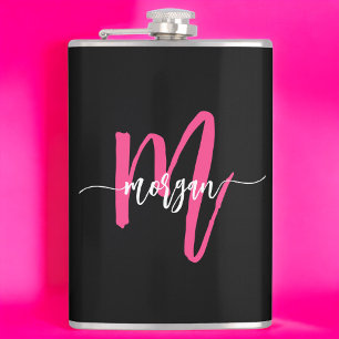 Hetrosa Rosa Svart Monogram Flickas Sjungkvällsfes Fickplunta
