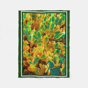 Hett Afrika Desert Cactus Plants Prickly Pear Fleecefilt