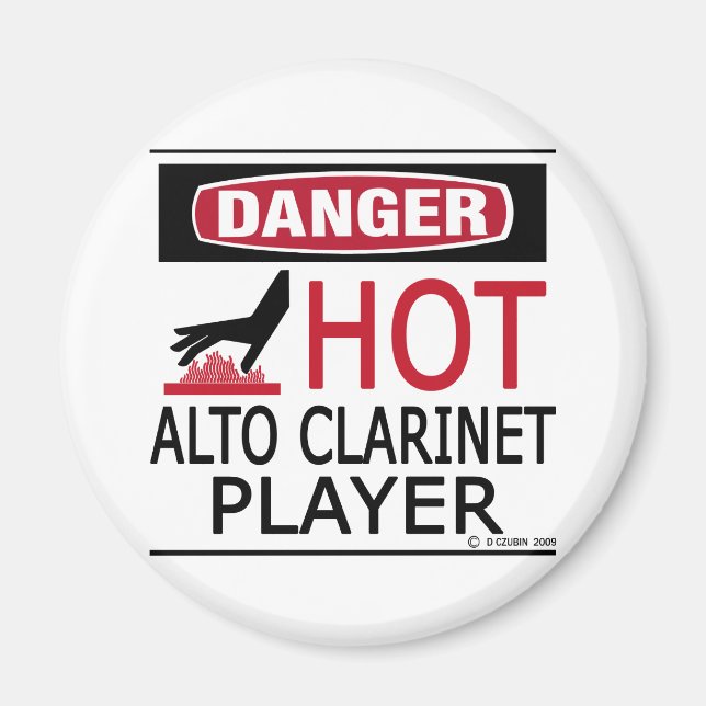 Hett Alto Clarinet Player Magnet (Framsidan)