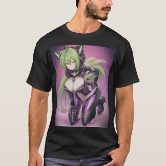 Hett Anime Android Catgirl T Shirt
