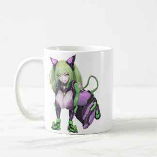 Hett Anime Catgirl Kaffemugg