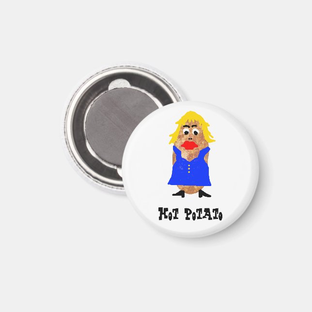Hett av potatisobjekt magnet (Front/Back)