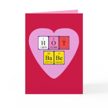 Hett Babe periodiskt bord Valentine-kort