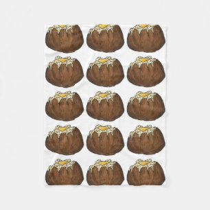 Hett Baked Idaho Potatis Butter Pat Foodie Fleecefilt