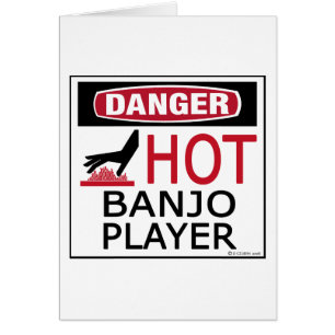 Hett Banjo Player Hälsningskort
