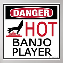Hett Banjo Player Poster