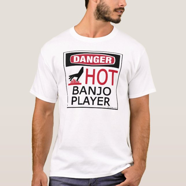 Hett Banjo Player Tee Shirt (Framsida)