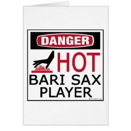 Hett Bari Sax Player Hälsningskort