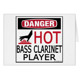 Hett Bass Clarinet Player Hälsningskort