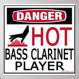 Hett Bass Clarinet Player Poster