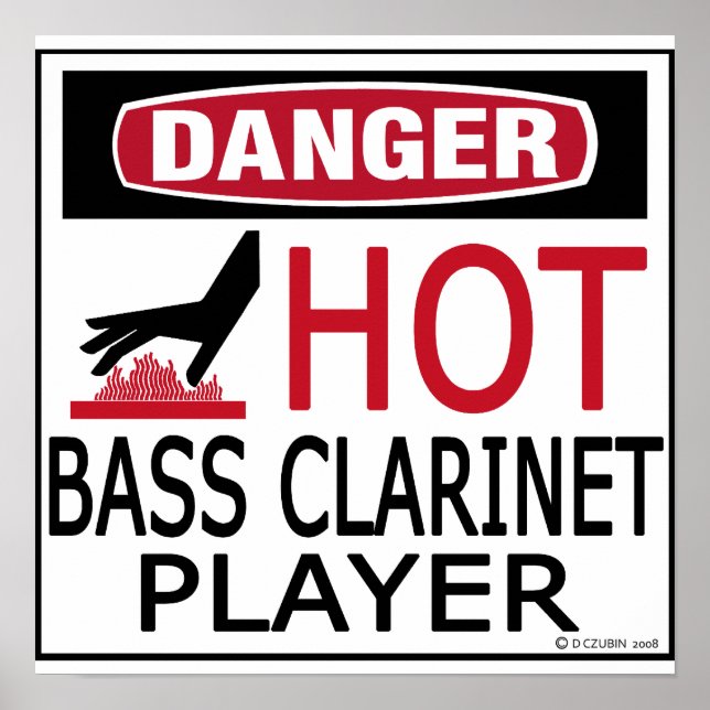 Hett Bass Clarinet Player Poster (Framsidan)