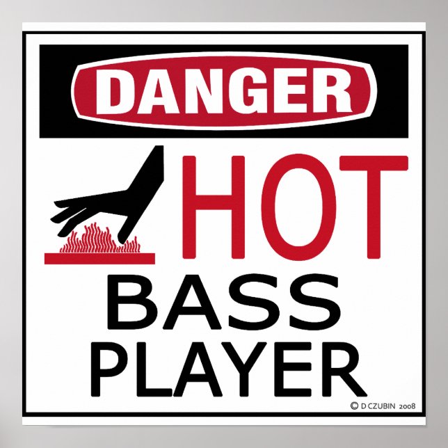 Hett Bass Player Poster (Framsidan)