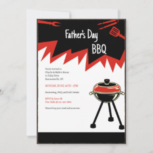 Hett BBQ Grill Inbjudningar