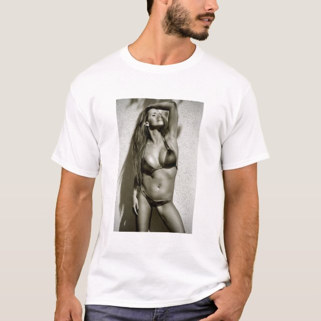 Hett Bikini-modell T Shirt (Framsida)