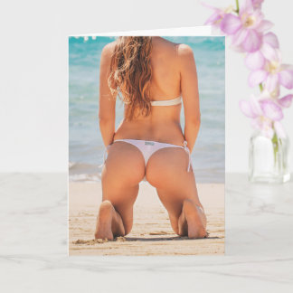 Hett Bikini-stift upp ett fotopakort Kort
