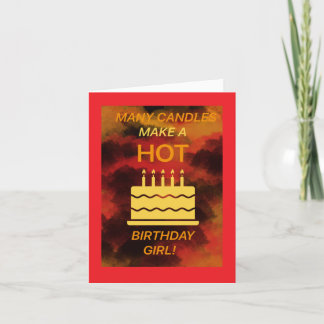 Hett Birthday-flickkort Helgkort