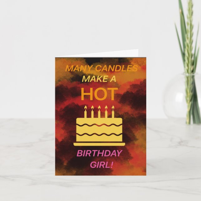 Hett Birthday-flickkort Helgkort (Framsida)