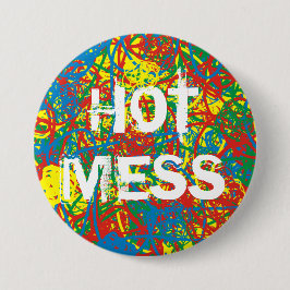  hett,  blast för regnbåge i flera färg-stänk knapp