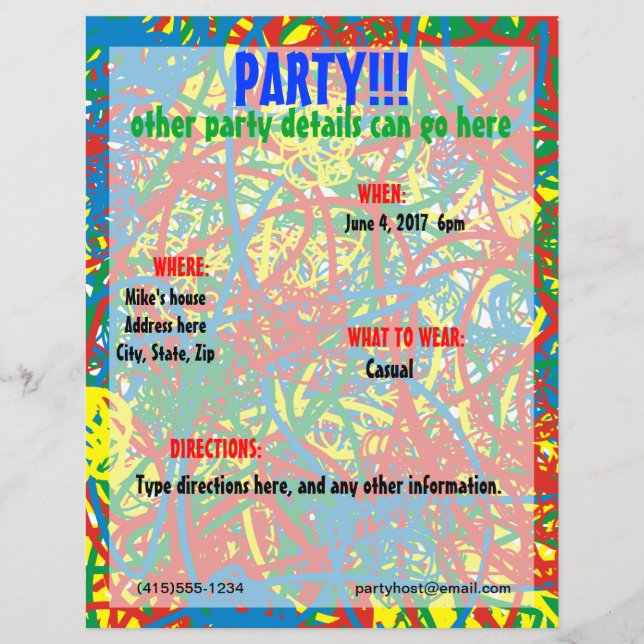  hett,  blast för regnbåge i flera färg-stänk reklamblad (Framsidan)