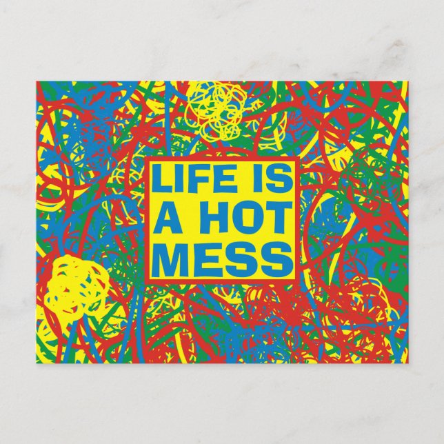  hett,  blast för regnbåge i flera färg-stänk vykort (Framsida)