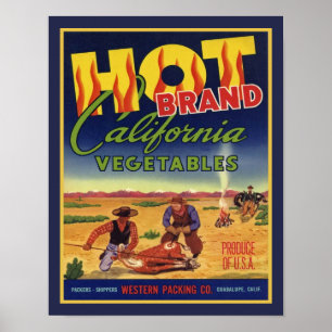 Hett Brand California Vegetables Poster