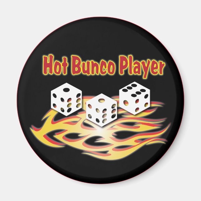 hett bunco-spelare magnet (Framsidan)