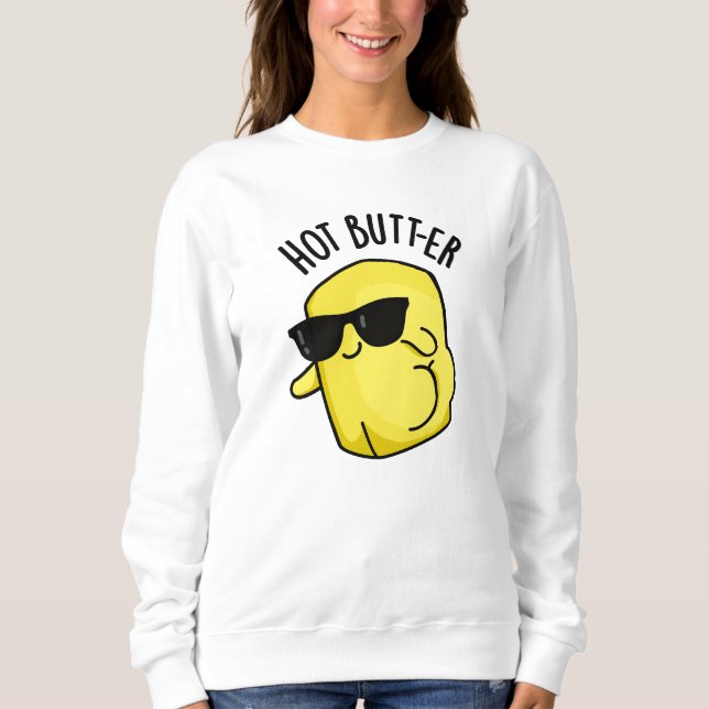 Hett Butter Funny Food Pun T Shirt (Framsida)