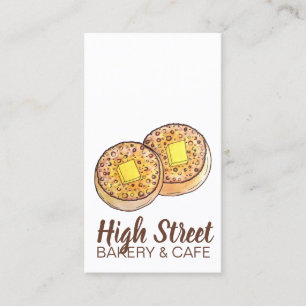 Hett Buttered Crumpets UK Cuisine British Food Visitkort