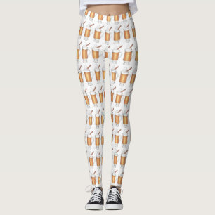 Hett Buttered Rum Helgdag Drinks jul Beverage Leggings