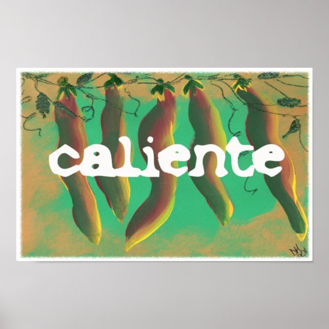 Hett Caliente Jalapeno Peppers Poster (Framsidan)