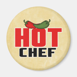 Hett Chef (rödpaprika och paprika av Grönt) Magnet