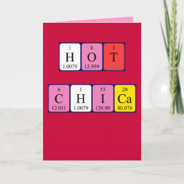 Hett Chica periodiskt bord Valentine-kort Helgkort