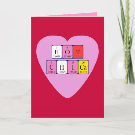 Hett Chica periodiskt bord Valentinkort Helgkort
