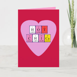 Hett Chica periodiskt bord Valentinkort Helgkort