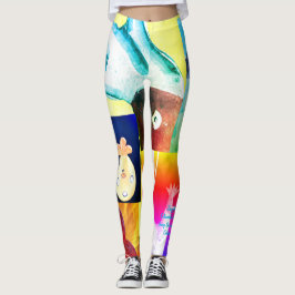 Hett Chick Abstrakt legeringar Leggings