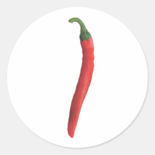 Hett Chile Pepper Runt Klistermärke