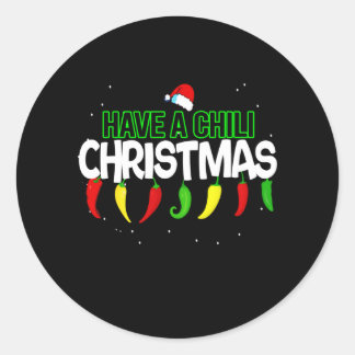 Hett Chili Pepper-juldesign, Unisex Runt Klistermärke
