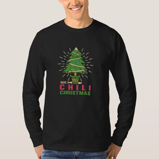 Hett Chili Pepper-juldesign, Unisex T Shirt (Framsida)