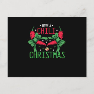 Hett Chili Pepper-juldesign, Unisex Vykort