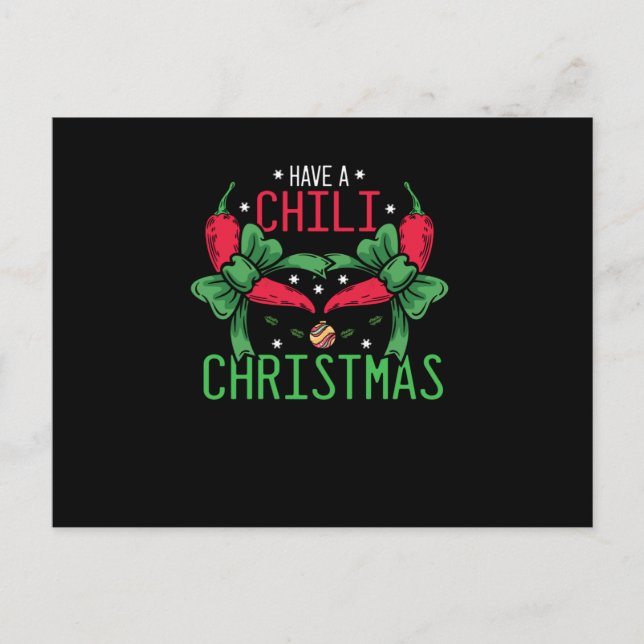 Hett Chili Pepper-juldesign, Unisex Vykort (Framsida)