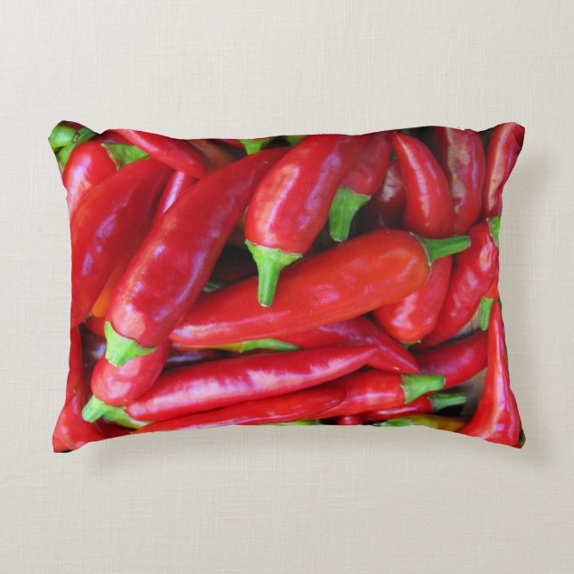 Hett Chili Peppers accent Pillow Prydnadskudde (Framsidan)