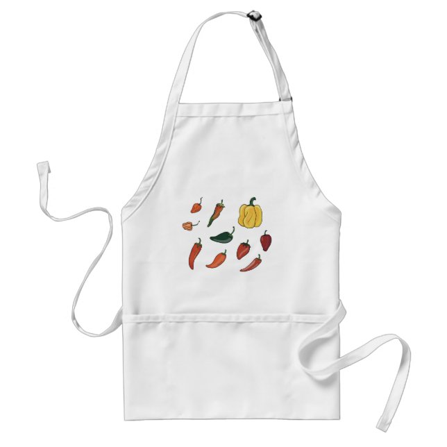Hett Chili Peppers Apron Förkläde (Framsidan)