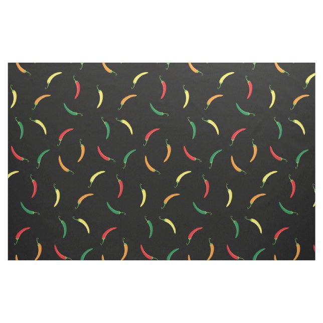 Hett Chili Peppers Cute Food Vegetables Tyg (Fat Quarter)