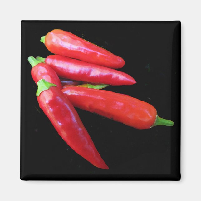 Hett Chili Peppers Magnet (Framsidan)