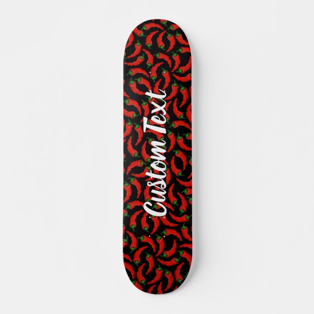 Hett Chili Peppers Mönster Mini Skateboard Bräda 18,5 Cm (Framsida)
