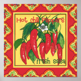Hett Chili Peppers poster efter artist