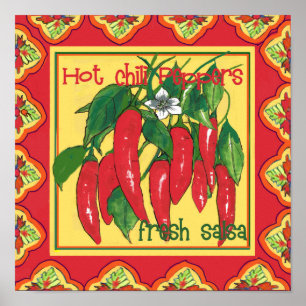 Hett Chili Peppers poster efter artist