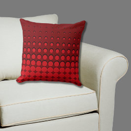Hett Chili Red & Black Halftone-punkter Kudde
