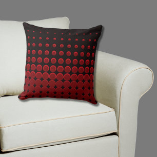 Hett Chili Red & Black-stigande punkter Kudde