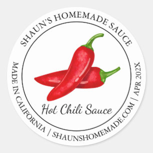 Hett Chili Sauce Modern etikett